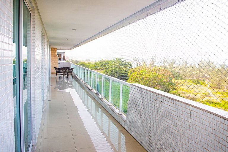 Apartamento Alto Luxo com 4 quartos em prédio de frente p/Ma