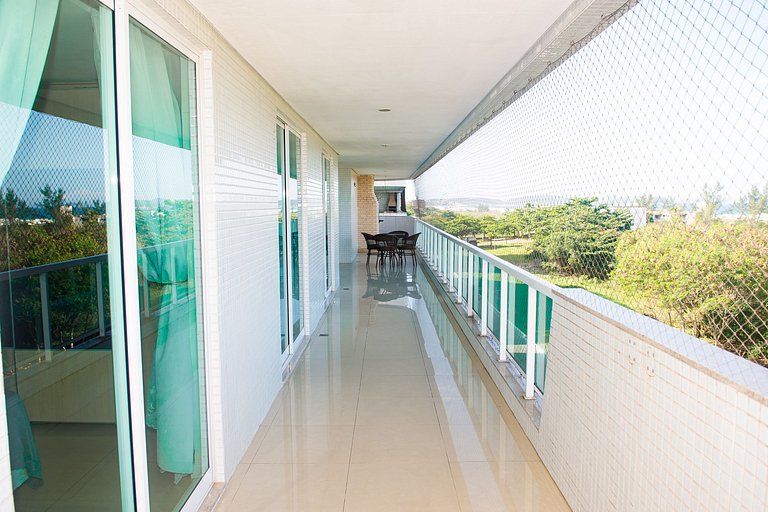 Apartamento Alto Luxo com 4 quartos em prédio de frente p/Ma