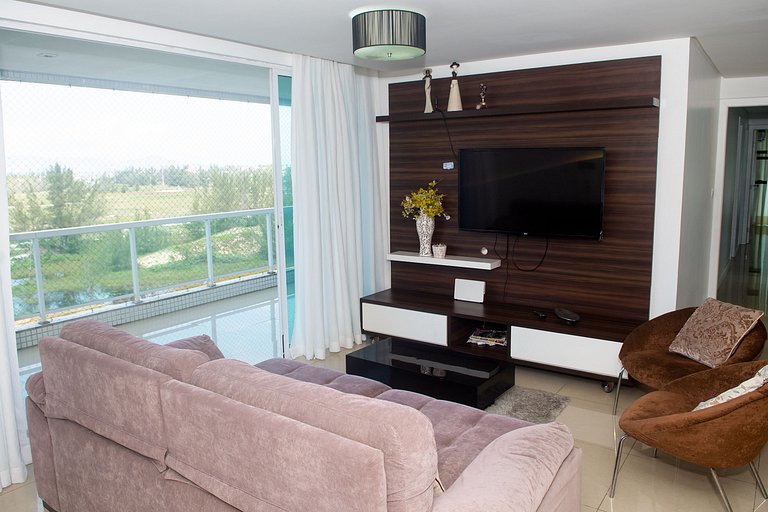Apartamento Alto Luxo com 4 quartos em prédio de frente p/Ma