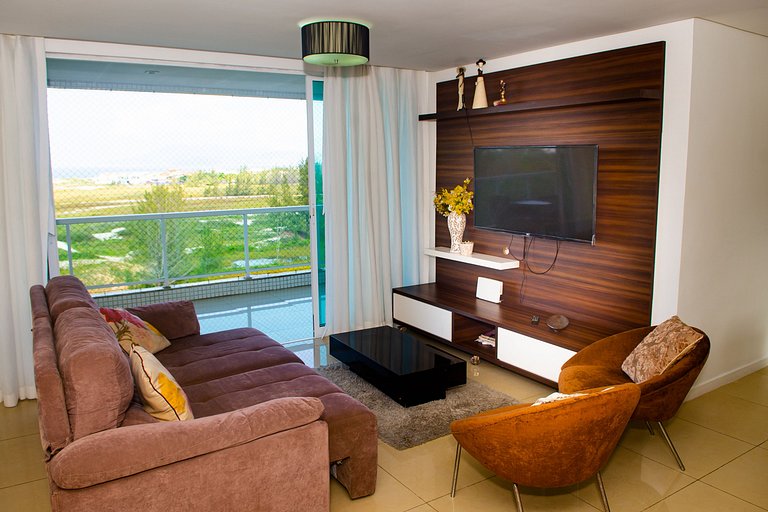 Apartamento Alto Luxo com 4 quartos em prédio de frente p/Ma