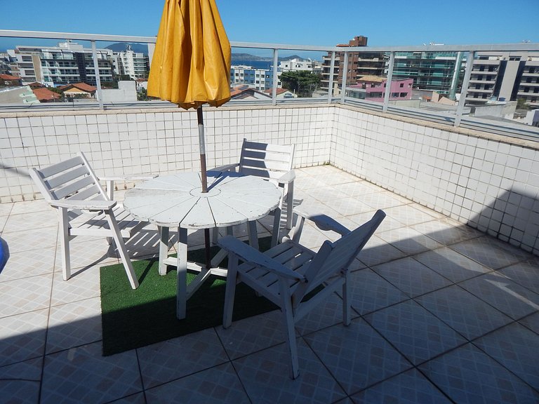 5 min a pé da Praia do Forte - Cobertura Duplex com Terraço
