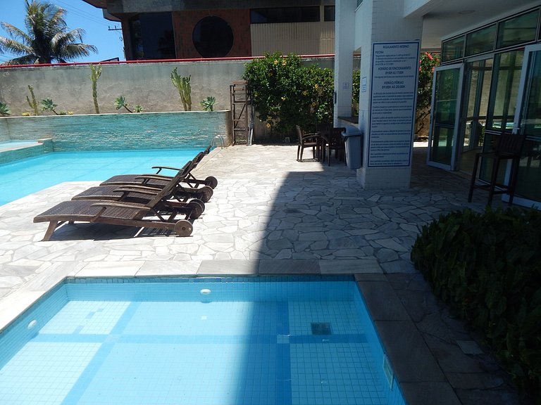 Vista incrível para o mar - apto 2 quartos com área de lazer