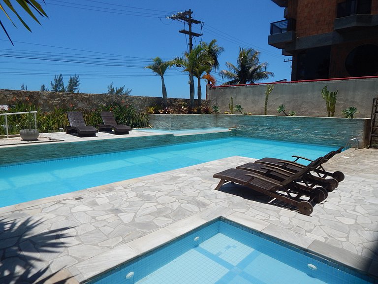 Vista incrível para o mar - apto 2 quartos com área de lazer