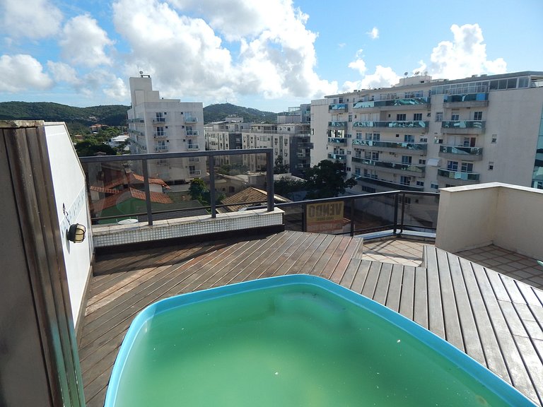 Cobertura com Piscina e Churrasqueira - 10 Pessoas