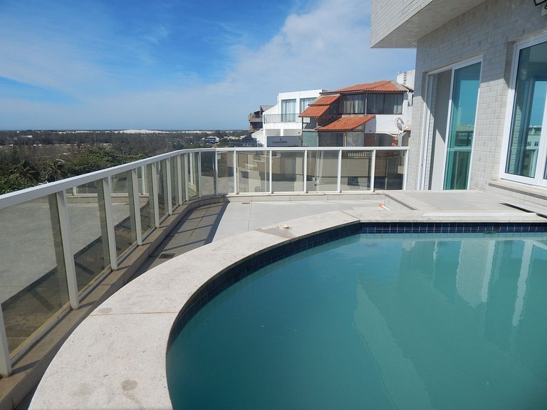 Cobertura Cinematográfica com Piscina vista mar