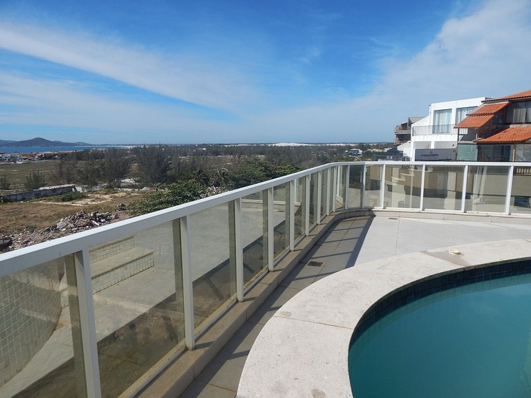 Cobertura Cinematográfica com Piscina vista mar
